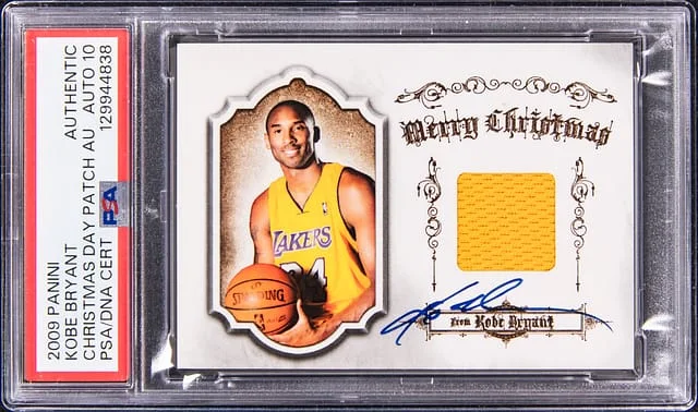 2009 Panini Christmas Day Patch Autographs Kobe Bryant #no-number card image