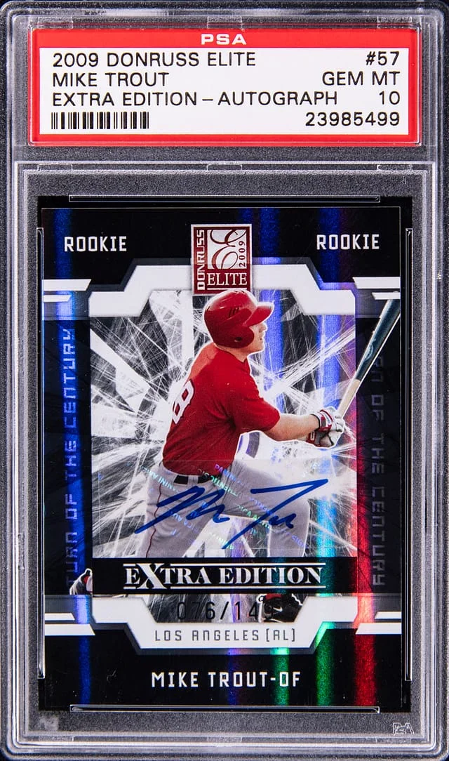 2009 Panini Donruss Elite Extra Edition Mike Trout Autograph #57 card image