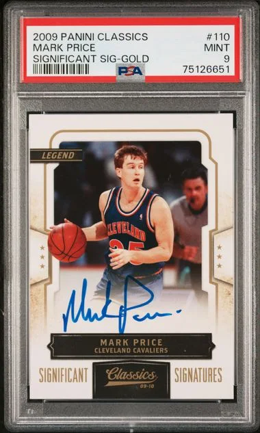 2009 Panini Mark Price Classics Significant Signatures Gold #110 card image