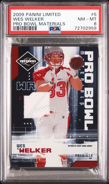 2009 Panini Wes Welker Limited Pro Bowl Materials #5 card image
