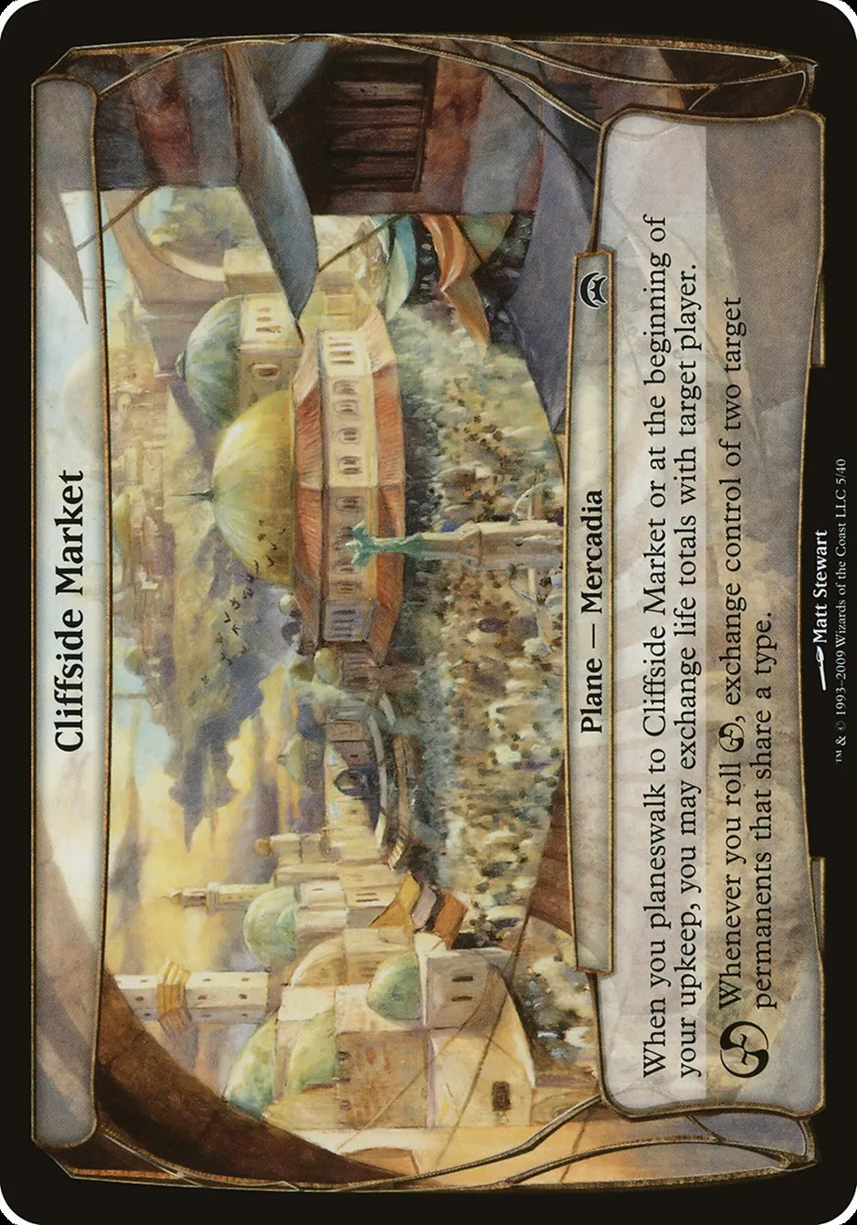 2009 Planechase Planes Cliffside Market common #5 unlisted card image
