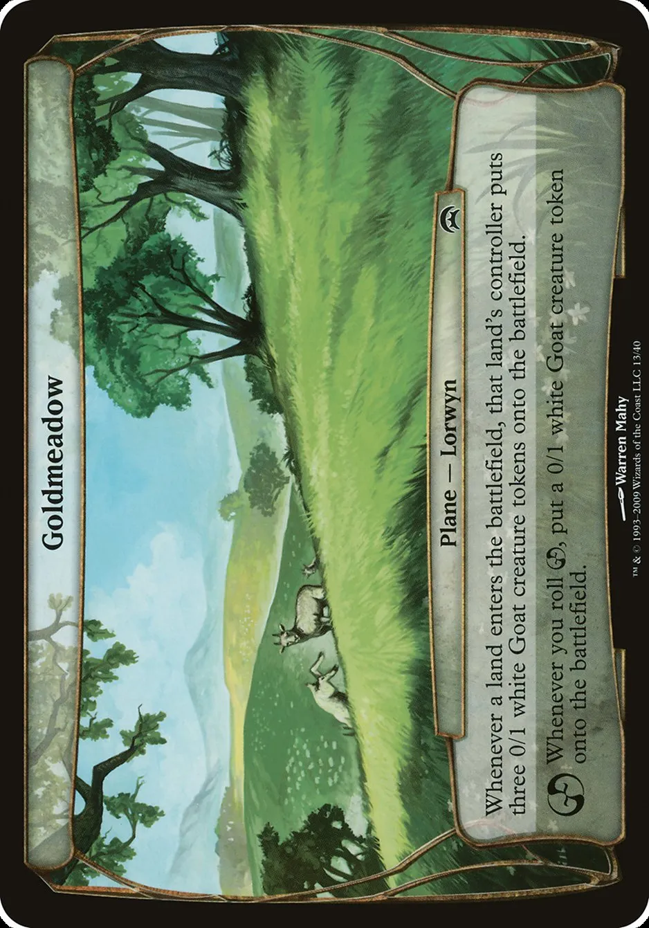 2009 Planechase Planes Goldmeadow common #13 unlisted card image