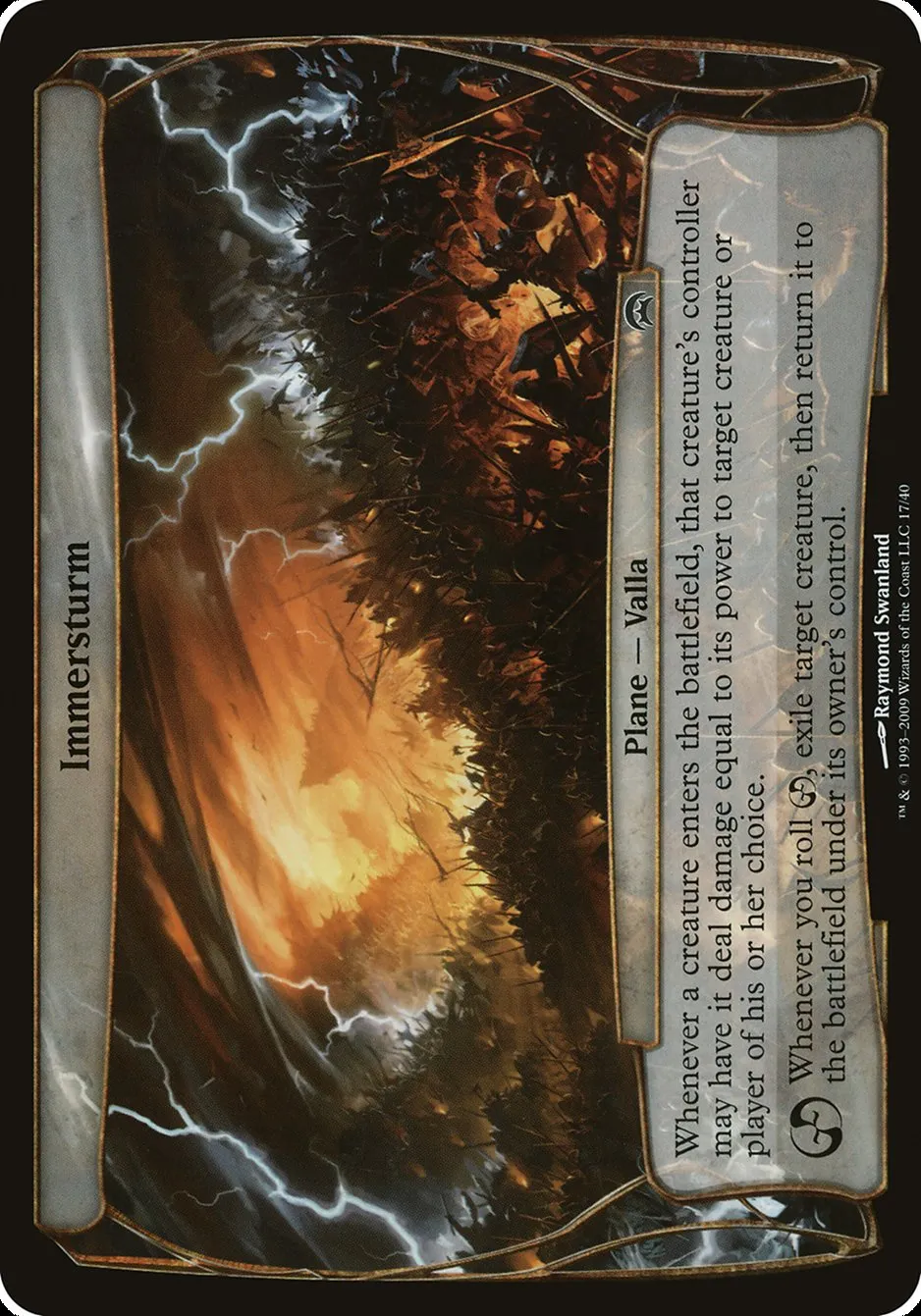 2009 Planechase Planes Immersturm common #17 unlisted card image