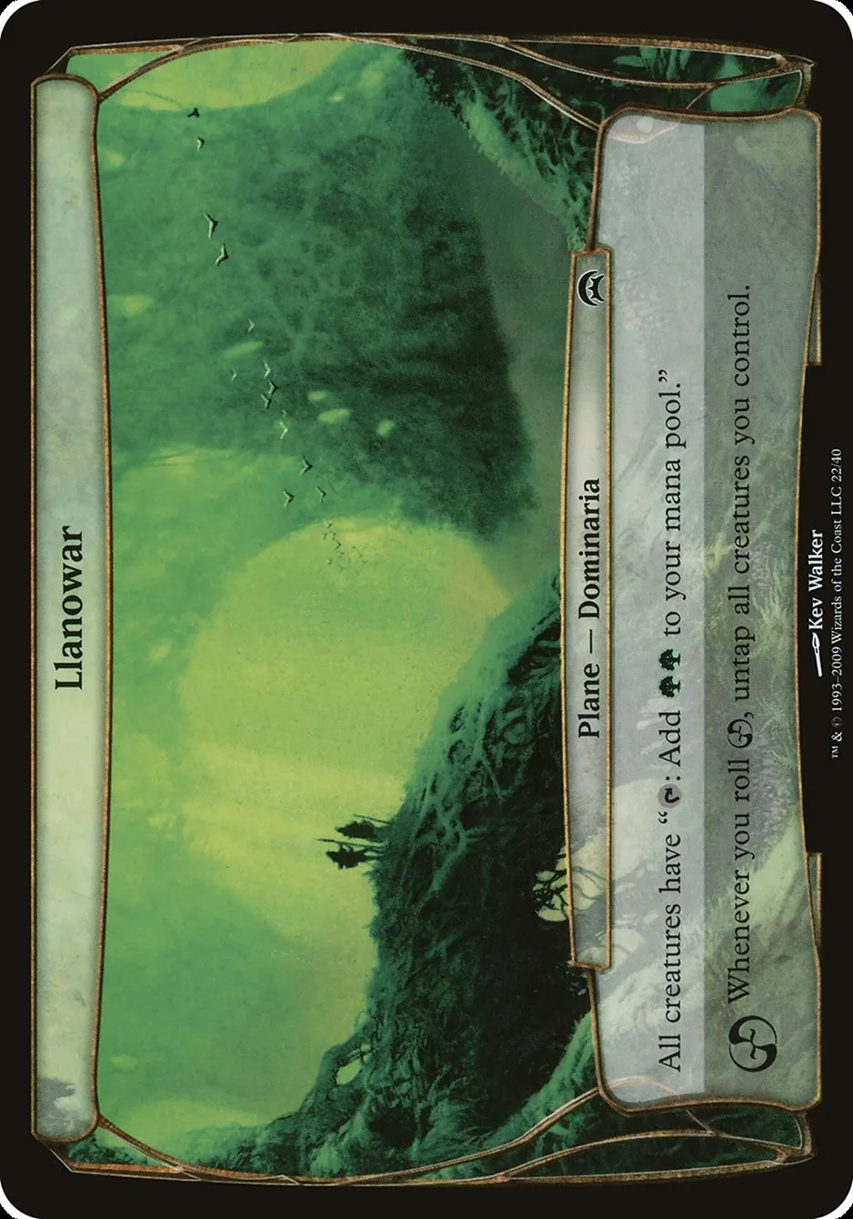 2009 Planechase Planes Llanowar common #22 unlisted card image
