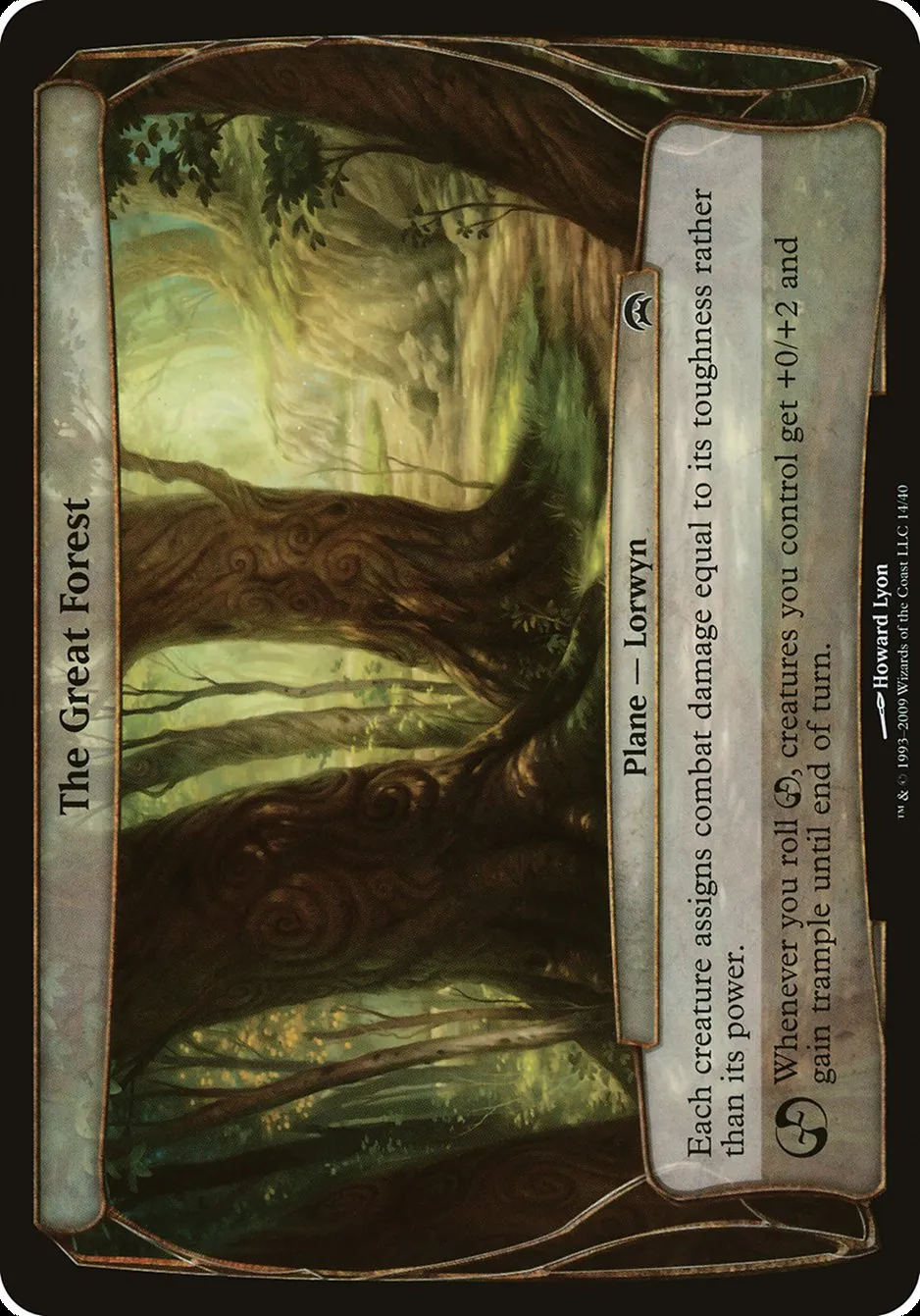 2009 Planechase Planes The Great Forest common #14 unlisted card image