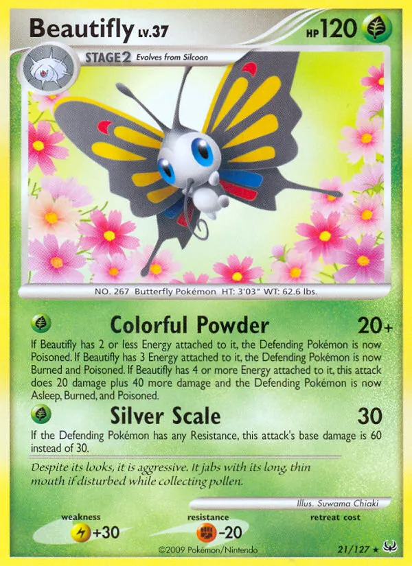 2009 Platinum Beautifly Rare #021/127 Rare card image