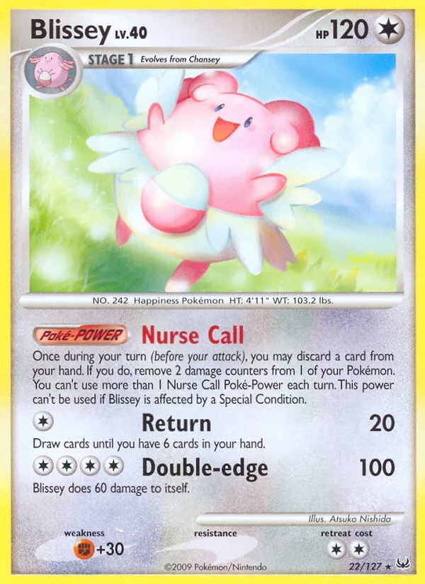2009 Platinum Blissey Rare #022/127 Rare card image