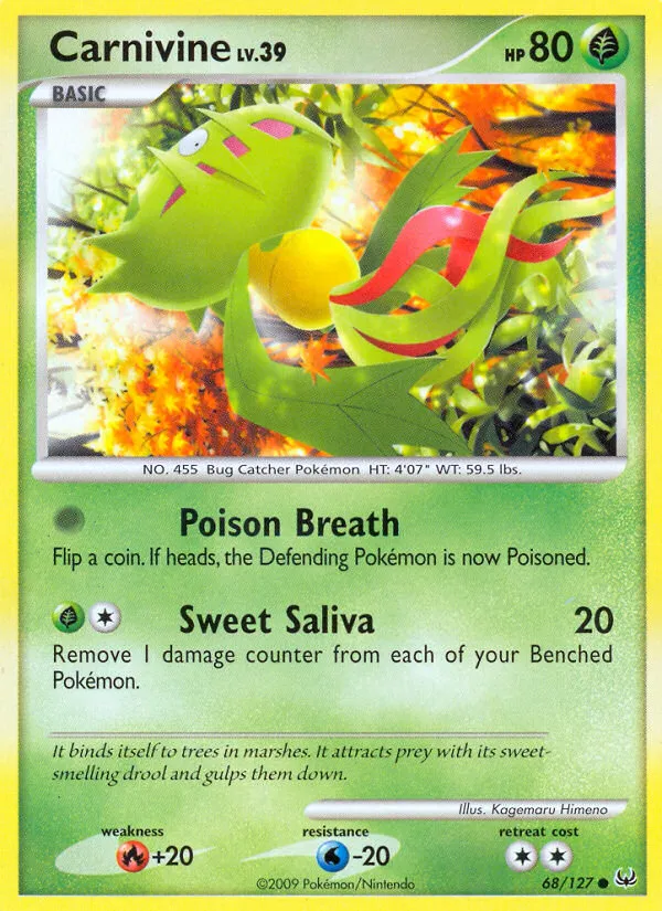 2009 Platinum Carnivine Uncommon #043/127 Uncommon card image
