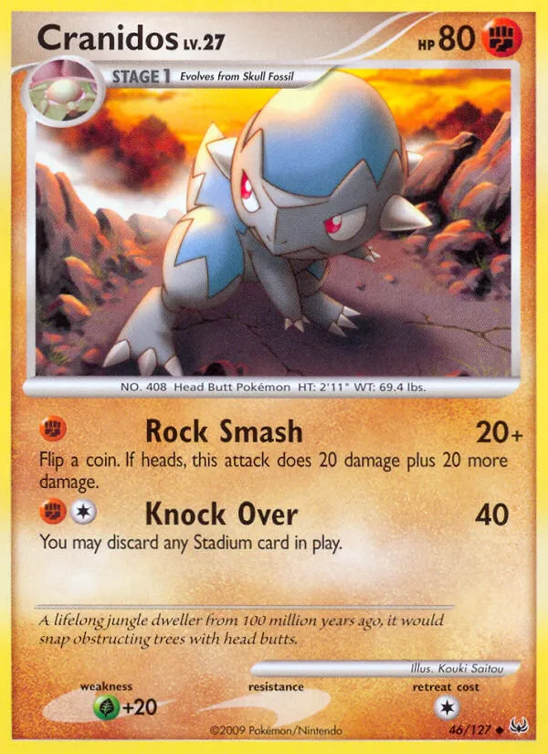 2009 Platinum Cranidos Uncommon #046/127 Uncommon card image