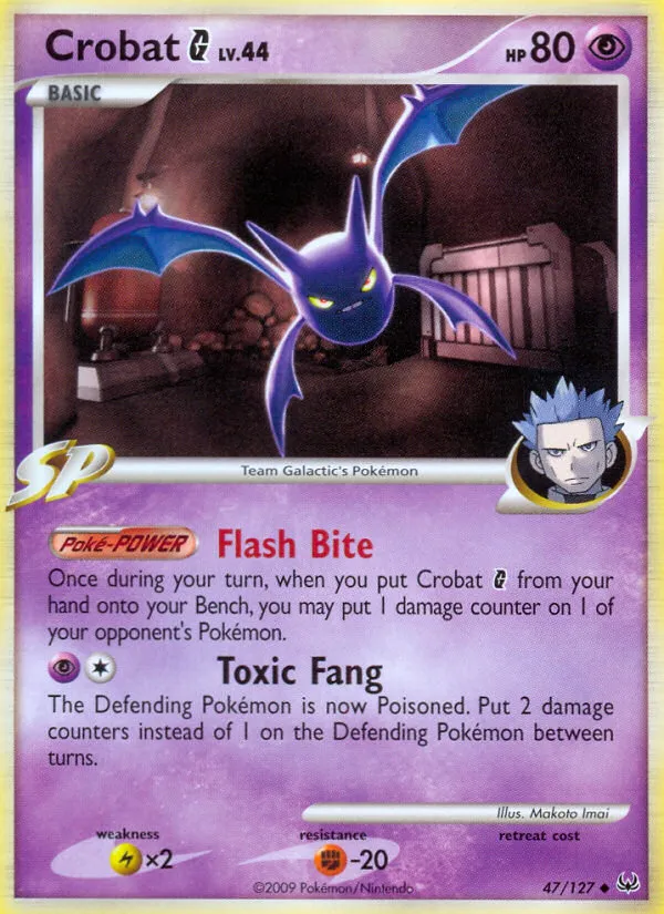 2009 Platinum Crobat G Uncommon #047/127 Uncommon card image