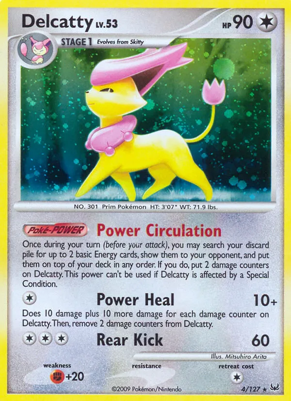 2009 Platinum Delcatty #004/127 Rare Holo card image