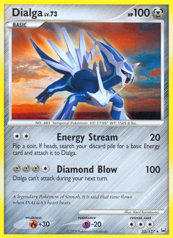 2009 Platinum Dialga #006/127 Rare Holo card image