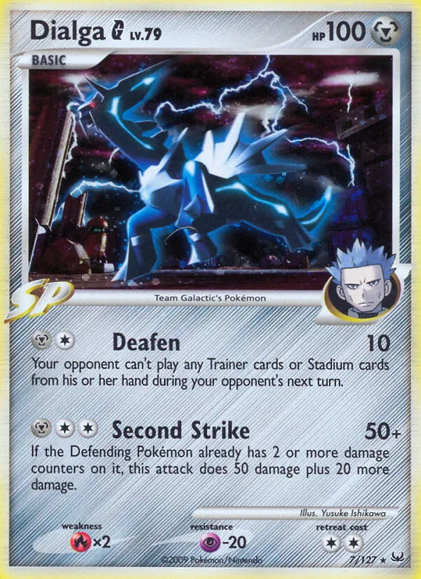 2009 Platinum Dialga G #007/127 Rare Holo card image