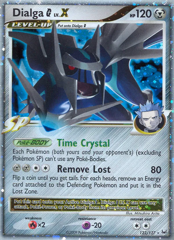 2009 Platinum Dialga G LV.X #122/127 Rare Holo LV.X card image