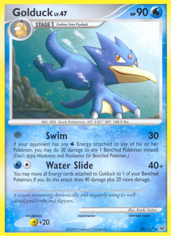 2009 Platinum Golduck Rare #029/127 Rare card image