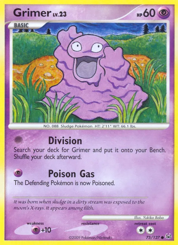 2009 Platinum Grimer Common #075/127 Common card image