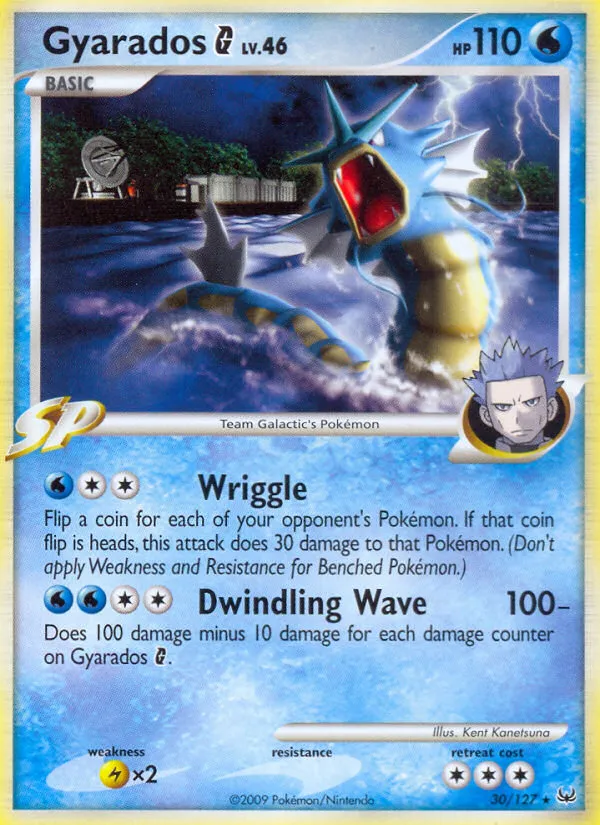 2009 Platinum Gyarados G Rare #030/127 Rare card image