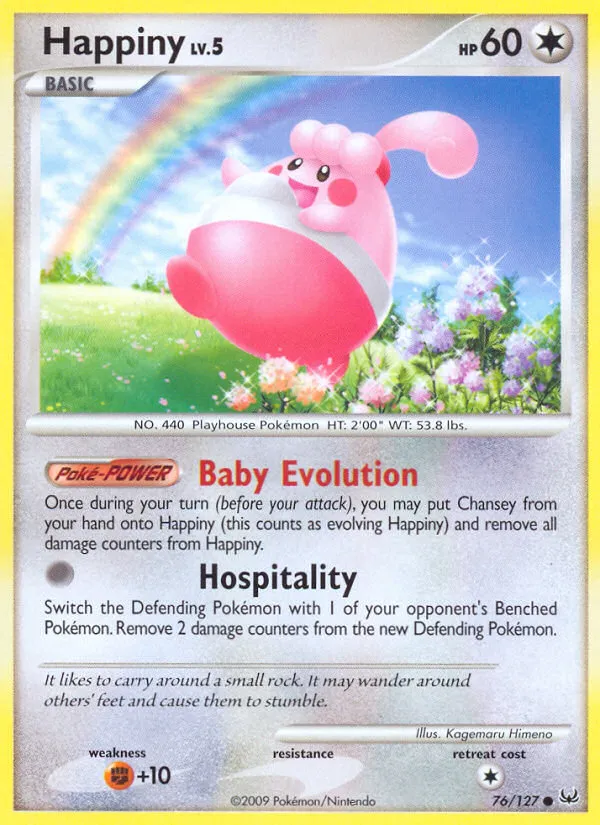 2009 Platinum Happiny Common #076/127 Common card image