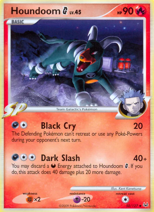 2009 Platinum Houndoom G Uncommon #050/127 Uncommon card image