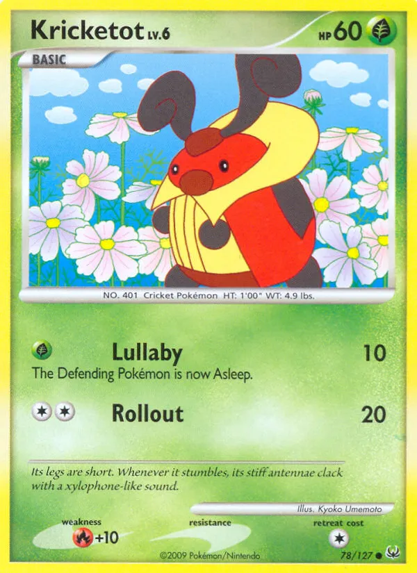 2009 Platinum Kricketot #078/127 Common card image