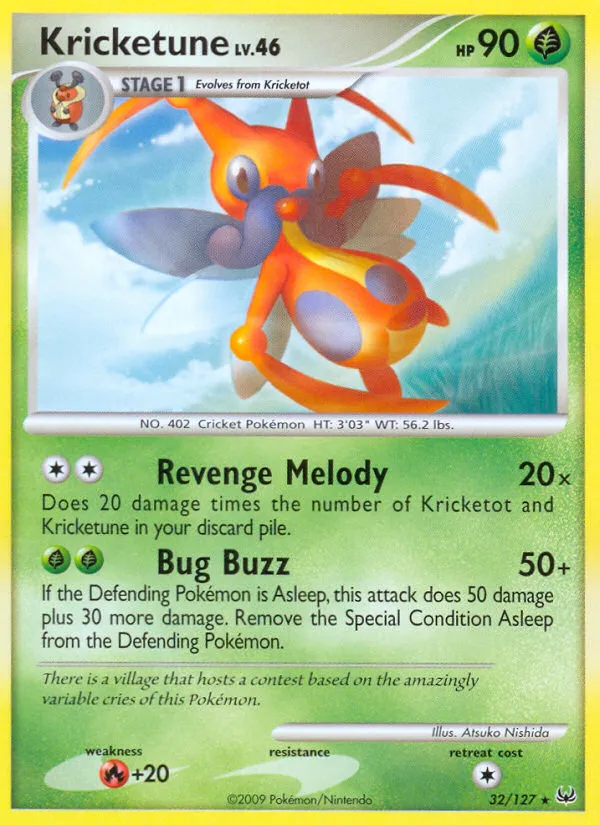 2009 Platinum Kricketune Rare #032/127 Rare card image
