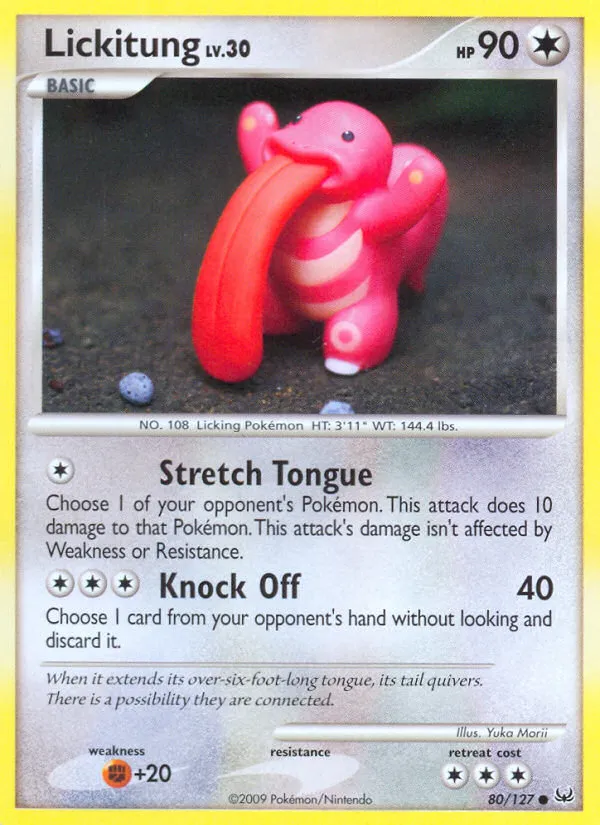 2009 Platinum Lickitung Common #080/127 Common card image