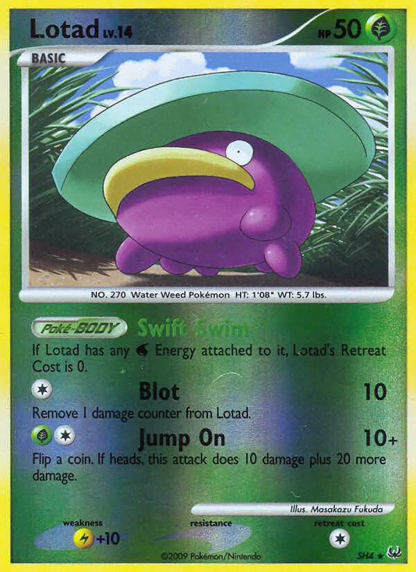 2009 Platinum Lotad Common #081/127 Common card image