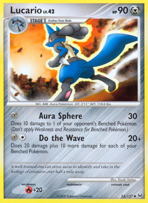 2009 Platinum Lucario Uncommon #053/127 Uncommon card image