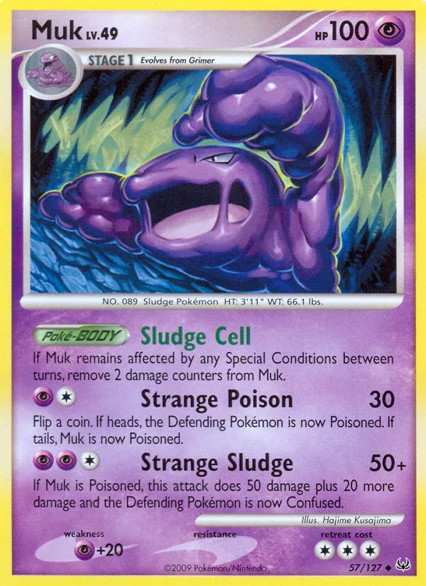 2009 Platinum Muk Uncommon #057/127 Uncommon card image