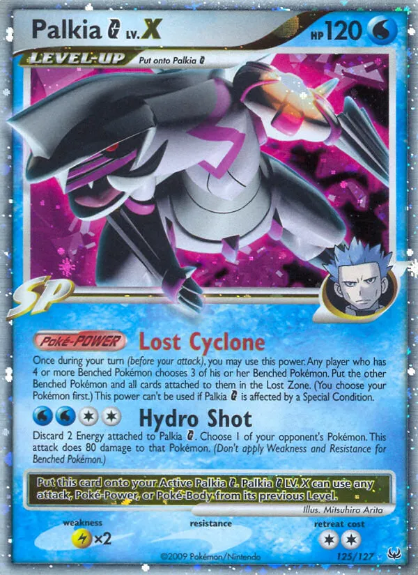2009 Platinum Palkia G LV.X #125/127 Rare Holo LV.X card image