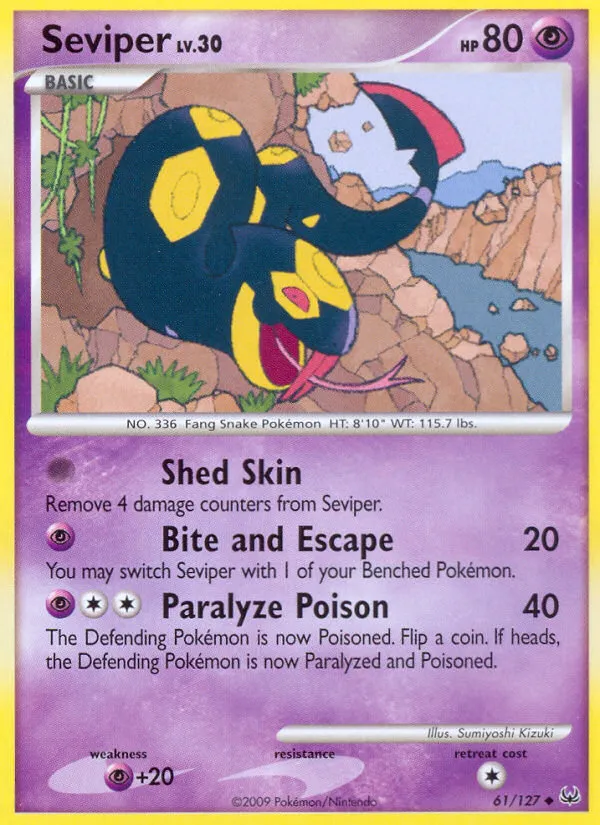 2009 Platinum Seviper Uncommon #061/127 Uncommon card image