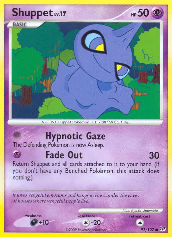 2009 Platinum Shuppet Common #092/127 Common card image