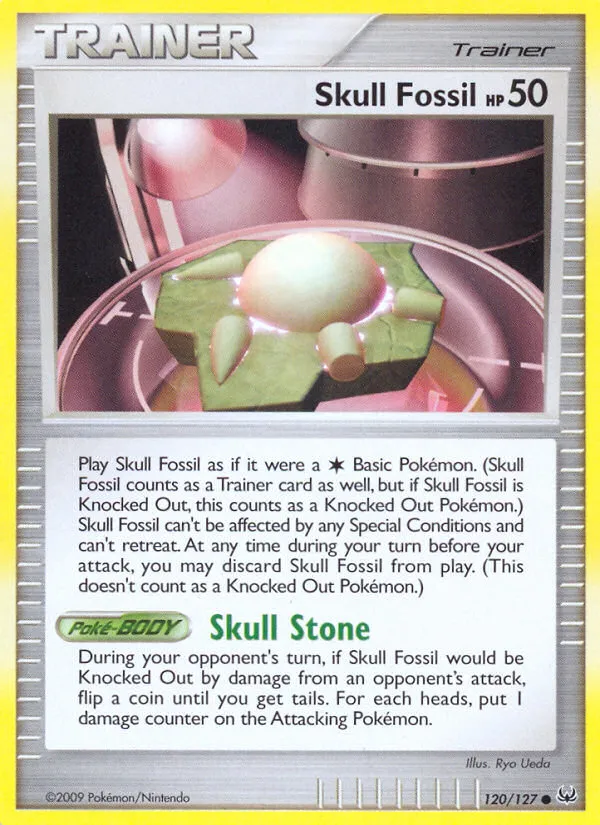 2009 Platinum Skull Fossil #120/127 Common card image