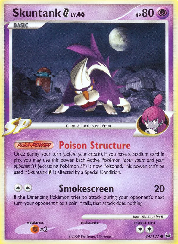 2009 Platinum Skuntank G #094/127 Common card image