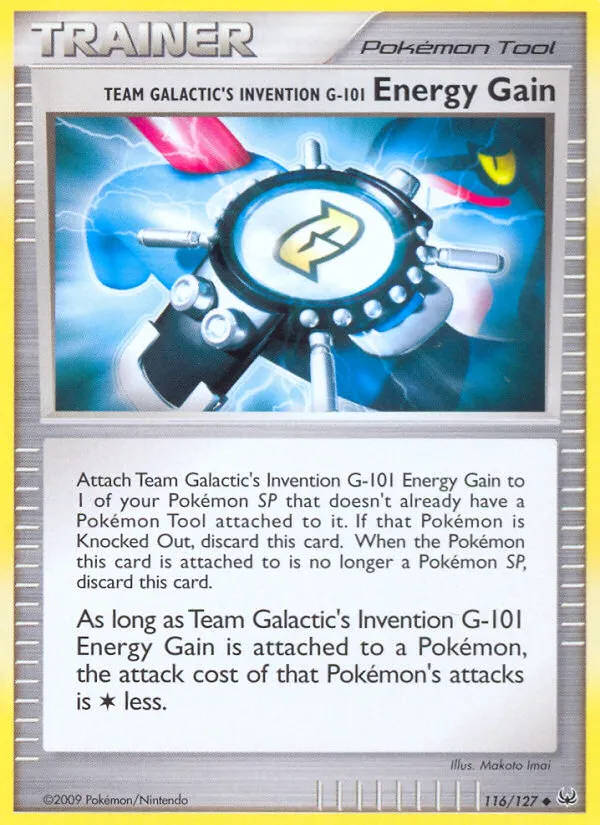 2009 Platinum Team Galactic's Invention G-101 Energy Gain #116/127 Uncommon card image