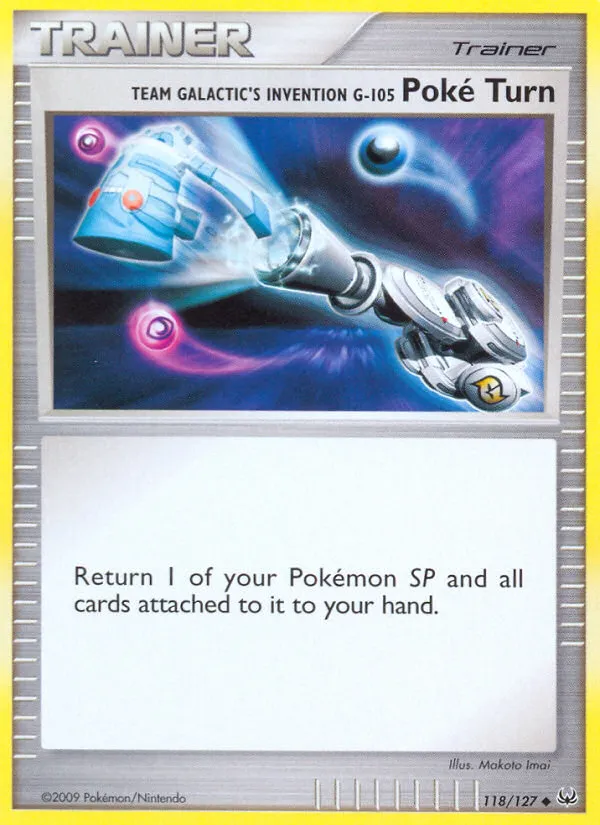 2009 Platinum Team Galactic's Invention G-105 Poké Turn #118/127 Uncommon card image