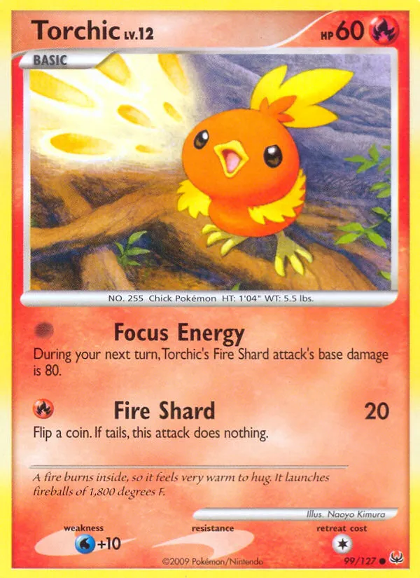 2009 Platinum Torchic Common #099/127 Common card image