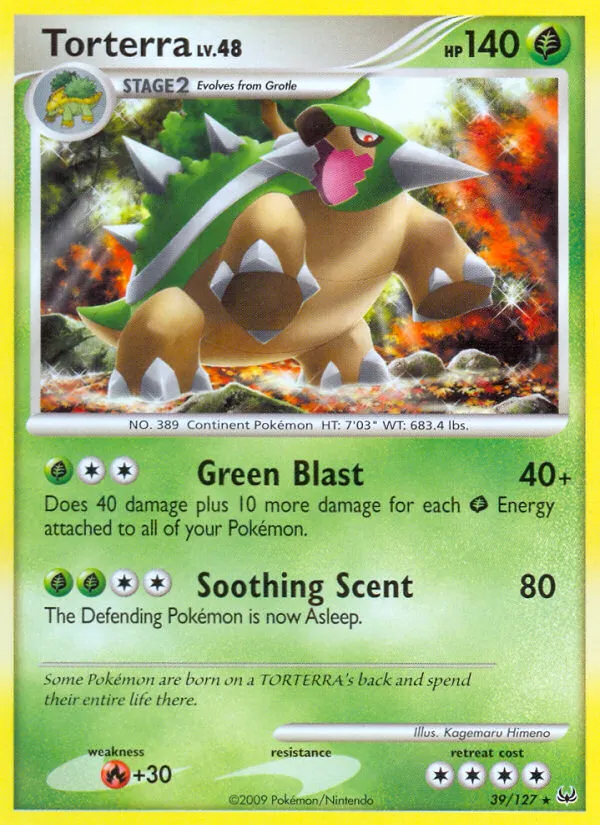 2009 Platinum Torterra Rare #039/127 Rare card image