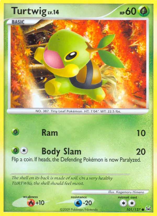 2009 Platinum Turtwig Common #101/127 Common card image