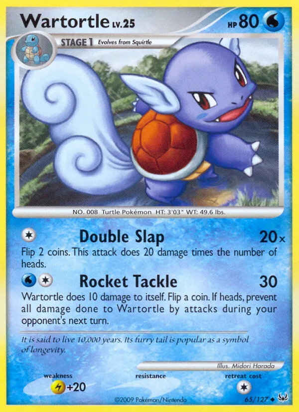 2009 Platinum Wartortle Uncommon #065/127 Uncommon card image