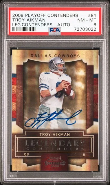 2009 Playoff Contenders Troy Aikman Legendary Contenders Autograph #81 card image
