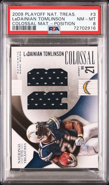 2009 Playoff LaDainian Tomlinson National Treasures Colossal Materials Position #3 card image