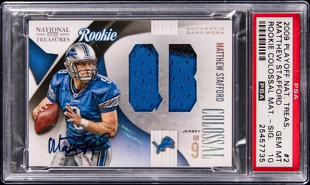 2009 Playoff Matthew Stafford National Treasures Colossal Material Signatures #2 card image