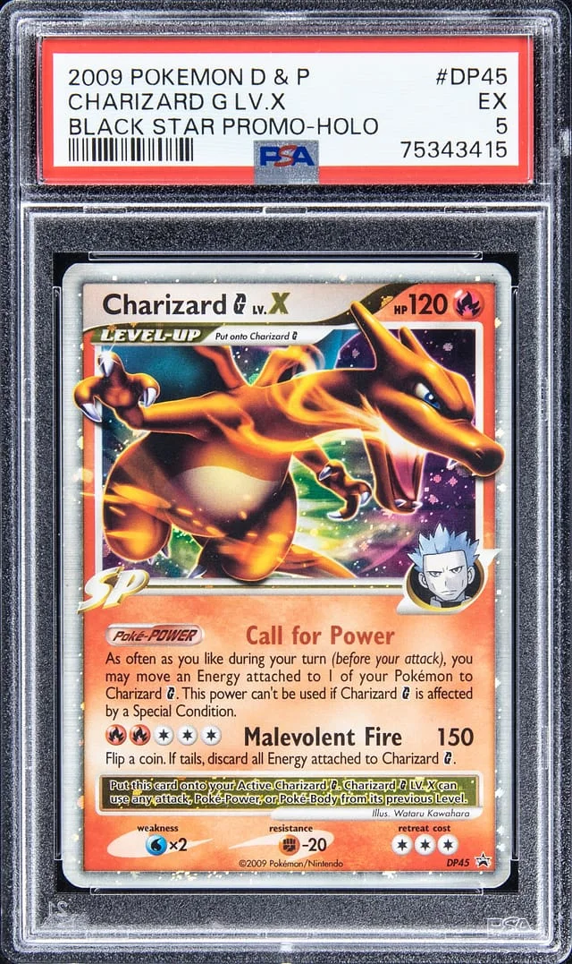 2009 Pokemon D & P Black Star Promo - Holofoil Charizard G LV. X #DP45 card image