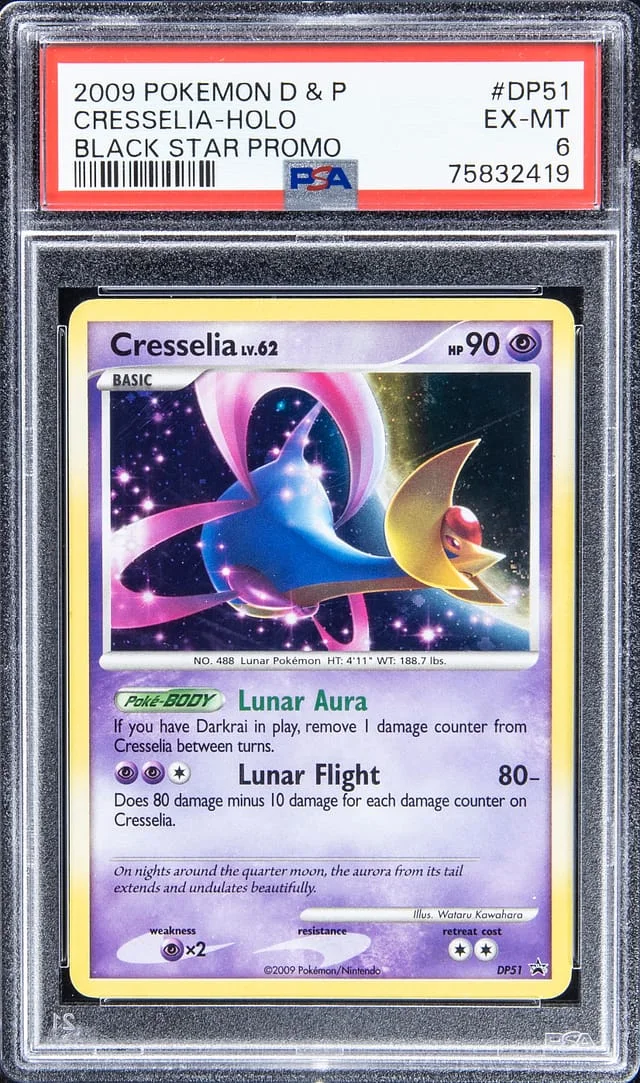 2009 Pokemon D & P Holofoil - Black Star Promo Cresselia #DP51 card image