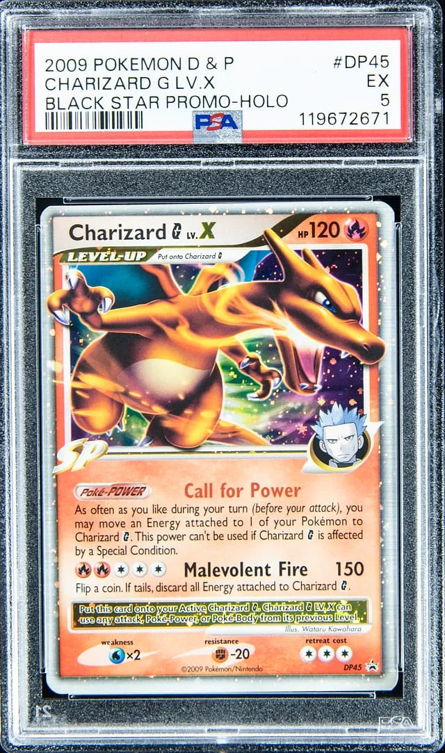 2009 Pokemon Diamond & Pearl Black Star Promo Holofoil Charizard G LV.X #DP45 card image