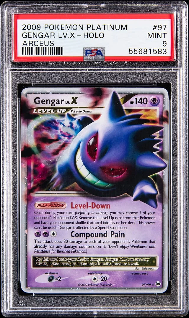 2009 Pokemon Platinum Arceus Holo Gengar Lv. X #97 card image