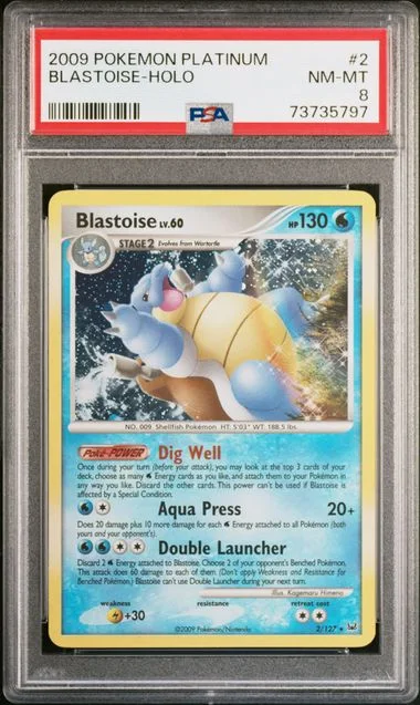 2009 Pokemon Platinum Holofoil Blastoise #2 card image