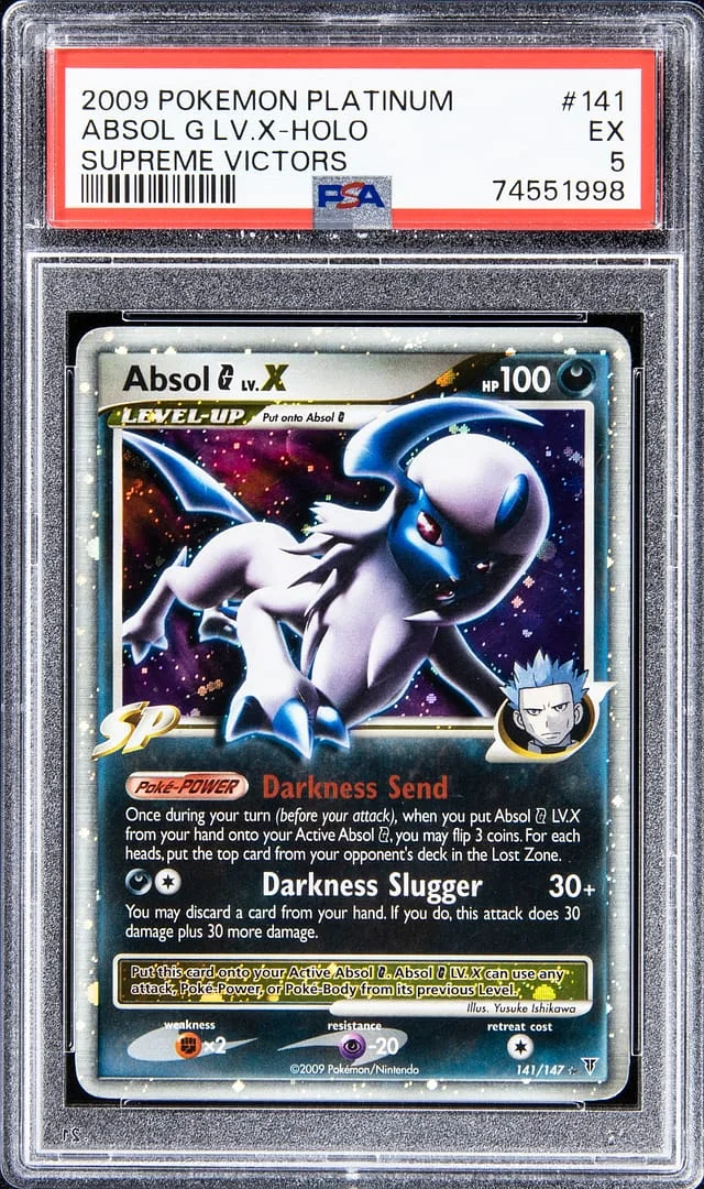 2009 Pokemon Platinum Holofoil Supreme Victors Absol G LV. X #141 card image