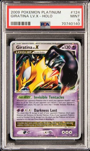 2009 Pokemon Platinum Rare Holofoil Giratina Lv.X #124 card image